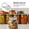 Storage Bottles 12 Set Of Metal Mason Jar Lids And Rings Canning Wide Mouth Sealing Covers