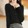 autumn Winter Fi Versatile Solid Colour Korean Cardigan Cardigan Sweater F9wJ#