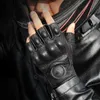 Tactical Gloves Half Finger Motorcycle Leather Guantes Moto Verano Estivi Luvas Ciclismo Gant Cycling Fingerless Retro YQ240328