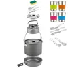 Kookgerei Sets 5-6 personen Outdoor Waterkoker Hangpottenset Zelfrijdende campingpicknick