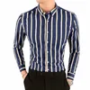 Camisas De Hombre Vêtements De Luxe Coréens Nouveau Lg Manches Rayées Chemises Sociales Pour Hommes Busin Casual Blouse Formelle Homme 5XL-M l9tz #