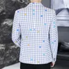 Yeni Erkekler Blazer İnce-Fit Koreli Versi Sıradan Düğün İngiliz Tarzı Tüm Maç Lüks yakışıklı Busin Fi Fi Gentleman Suit U4PK#