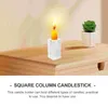 Candle Holders 3 Pcs Taper Glass Mini Modern Candleholder Candlestick Tea Light