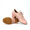 Chaussures de danse en cuir rose pour femmes et filles, talon souple de 2 3.5cm et 5cm, pour salle de bal, Test de classement, professeur