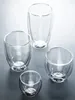 Tassen, 26 x 8, doppelschichtig, verdickt, minimalistische Tasse, kälte- und hitzebeständiges Glas, transparent