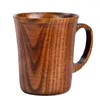 Tasses Tasse de bière tasse en bois artisanat naturel Jujube café thé japonais expresso lait boisson eau gros ventre tasses