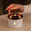 Miniatures Flame Aromatherapy Air Humidifier Jellyfish Electric Aroma Diffuser Lava Volcano Design Spitting Circle Humidifier Home Decor