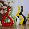 Vases Nordic Love Heart Shape Ceramic Vase Modern Flower Arrangement Container Wedding Valentine's Day Home Living Room Decoration