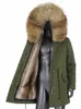 Furyourself 2023 MĘŻCZYZNA LG PARKAS WODYPROOM WODY KURTA Zimowa Naturalna Real Racco Fox Fur Płaszcz Kołek Harme Streetwear 412Z#