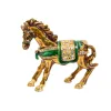 Skulpturer Qifu Metal Lovely Horse Animal Figurine for Home Decor