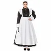 S-XXL Colial Victorian Maid Hala Halen Costume Women Servant Festival Carnival Cott Dr Housekeeper APR Outfit For Adult K0pt#