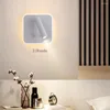 Wall Lamp With Switch 3W Light Backlight 350 Degree Rotation Adjustable El Bedroom Bedside Study Reading Sconce