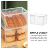 Plates Household Fresh-keeping -grade Transparent Plastic Toast Bread Storage Box Holder Loaf Boxes Fridge Dedicated Container