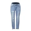 Jean extensible pour femmes, tendance, bleu, taille haute, déchiré, décontracté, mode Streetwear, pantalon crayon en Denim, 240319
