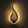 Wall Lamp YO-Modern LED Up Down Light Lighting Fixture Flame Design Bedside Minimalist Sconce Indoor Outdoor