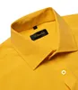 Verão sólido camisa de manga curta vermelho branco amarelo turn-down colarinho casual praia estilo casual streetwear roupas masculinas t camisa 240325