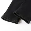 Street Fi Männer Jeans Schwarz Farbe Elastic Slim Fit Zerrissene Jeans Loch Hosen Männer Patched Designer Hip Hop Marke Hosen Hombre 71Dp #