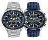 Luxury Wate Proof Quartz Watches Business Casual Steel Band Watch Men039S Blue Angels World Chronograph Wristwatch 2201132866939