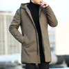 2023 Mannen Jassen Herfst Winter Mannen Trenchcoat Mannen Casual Dikker Warme Capuchon Mannelijke Windjack Bovenkleding Man Jas 6XL f0cW #