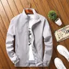 for Men Coat Cardigan Casual Jacket Lg Sleeve Polyester Solid Color Stand Collar Affordable Durable And Practical h2M5#