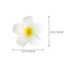 Dekorativa blommor 20 datorer konstgjorda frangipani plumeria blommor hår tillbehör Barrettes Girl Clip Decor Headbonad Supplies järn med klipp