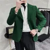 Hohe Qualität Männer Busin Zwei Butts Anzüge Blazer Fi Big V Kragen Slim Anzug Jacke Homme Formale Bräutigam Hochzeit Social Dr r8s2 #