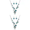 Necklace Earrings Set 2 Sets Necklaces Turquoise Jewelry Women Accessories Unique Delicate Bohemia Bohemian Miss