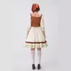 Halen Vuxen Little Red Riding Hood Stage Spela idyllisk herrgård Farm Maid Party Costume Z3SI#