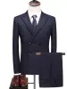 S-7xl Autumn Style garnitury dwurzędowe szczupłe garnitury męskie w paski Busin Profial Casual Formal 2-Scech Set Groom Wedding F2YC#