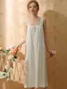 Women's Sleepwear Summer Victorian Nightgowns Ruffles Cotton Lace Hollow Out Nightdress Women Sweet Girls Vintage Princess Sexy Loose