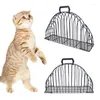 Porte-chats 2 portes léger pour animaux de compagnie pour douche sèche-cheveux Anti-grippage chaton lavage bain Cage en métal