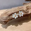 Stud Korean Design Fashion Jewelry Elegant White Flower Earrings Summer Style Holiday Beach Party For Women Drop Delivery Ot9Do