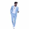 2022 Casual Fi Luxueux Busin Costume pour hommes pour la fête de mariage Tuxedos Slim Fit Peak Revers Costumes Rose MaleJacket + Pantalon T4KQ #