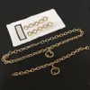 Set Fashion Stud Necklace Bracelet Double G Letter Personality Ladies Wedding Party Designer Jewelry High Quality296k