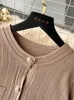 Dwuczęściowe spodnie damskie Złoty pojedynczy swetra kardigan i szerokie spodnie dla kobiet dla kobiet swobodnie dopasowywanie dzianin