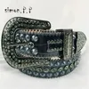 Punk Western Rhinestones Diamentowe pasy skórzane stadded bing pas bing cinturones para Mjer Y2K Cowboy Cinto de Strass dla mężczyzn Women 240322