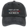 Bandana's laat de oude man niet in Vintage Amerikaanse vlag Low Profile Caps Katoen Trucker Hat Unisex Baseball voor mannen en vrouwen