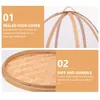 Dijkartikelen Sets Mosquito Cover Picnic Basket Betrouwbaar stofdichte Dish Beschermende lade keuken bamboe weven opbergt tent