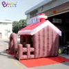 Preço da fábrica 3x3x3mh Casa de natal inflável soprada Papai Noel Papai Noel para Eventos de festa ao ar livre Toys Sport001