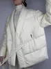 Wannathis Bandage Puffer Ceket Kadınlar 2022 FI Katı Külot Sıradan Sonbahar Kış Sıcak Ceket Pamuk Giyim Maltalar V0IP#