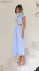 Grundlegende Casual Kleider 2024 Ärmellose Frauen Sommer Maxi Boutique Rüschen Sonne Heißer Verkauf Einfarbig Vintage Natürliche yq240328