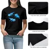 Polos femininos The Blue Axolotl Cute Action T-shirt Engraçado Roupas de verão Tops para mulheres