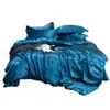 Thuis Textiel Beddengoed Set Met Dekbedovertrek Laken Kussensloop Luxe Koning Koningin Twin Size Zomer Cool Quilt 201127337n