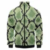 LCFA Brand Man Diamd Snake Skin Vert Zip Jacket Hommes 3D Harajuku Surdimensionné Zipper Manteau Imprimé Carto Fitn Sweat k8Cz #