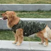 Abbigliamento per cani Primavera Estate Vestiti sottili T-shirt a maniche corte mimetica verde militare a due gambe Gilet di servizio per cuccioli