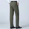 Hommes d'été mince costume décontracté pantalon automne épais 100% Cott classique Busin Fi Stretch pantalon mâle marque vêtements H1zT #