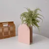 Vases artistique rose géométrique vase en céramique modèle créatif pièce entrée pièces de décoration de la maison