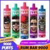 Оригинальный QST RUM BAR 9000 Vapes, одноразовая затяжка, 9000, сетчатая катушка для электронных сигарет, 18 мл, предварительно заполненные тележки, корзина, электронные сигареты, слойка для кальяна, 9000, 9k затяжек, Tornado 9k, вейперы