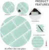 Klistermärken 3D Subway Wall Tile Stickers Stark självhäftande mosaikplattor Vattentät vinyl tapet för hemkök backsplash dekor