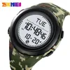 Montres-bracelets SKMEI militaire vert camouflage champ aventure hommes sport natation montre boussole étape kilométrage calories 2166